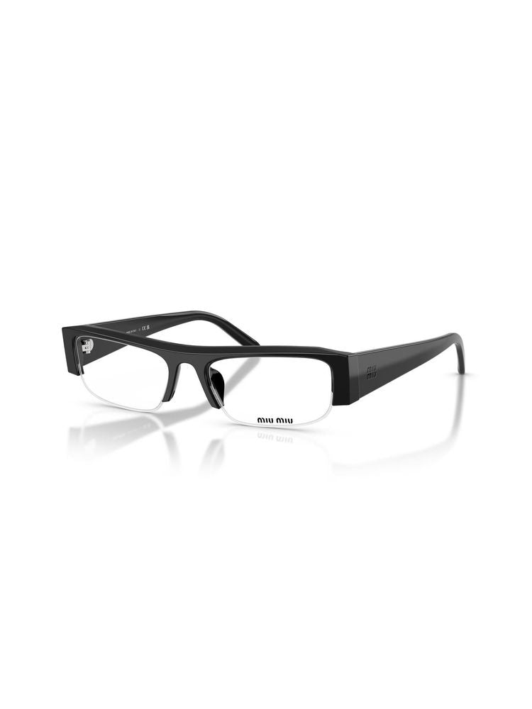 Miu Miu 0MU Blue-Violet Light Filter Eyeglasses — Black, view 5