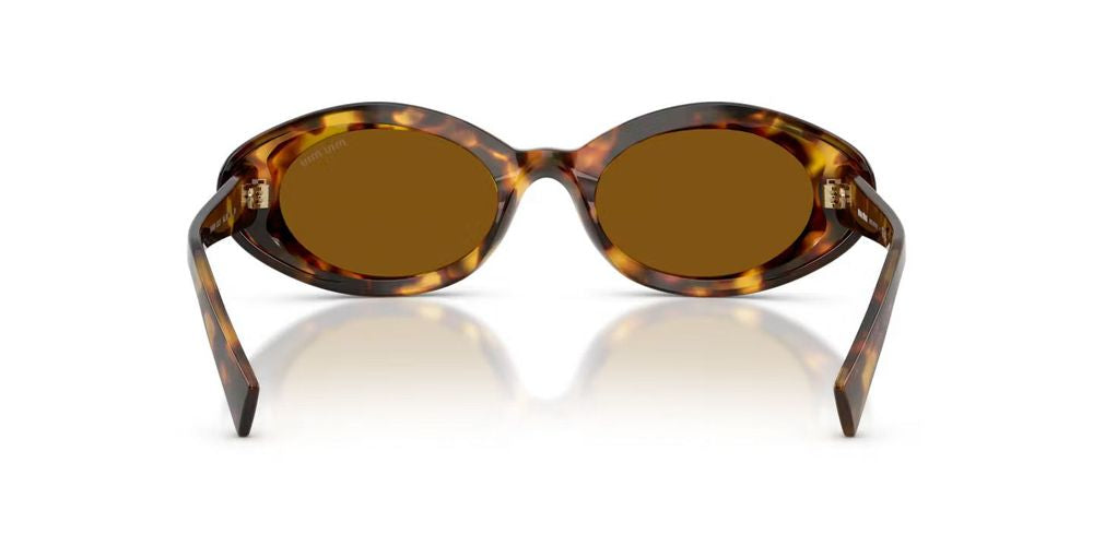 Miu Miu 0MU Tortoiseshell Acetate Sunglasses — Brown by Miu Miu