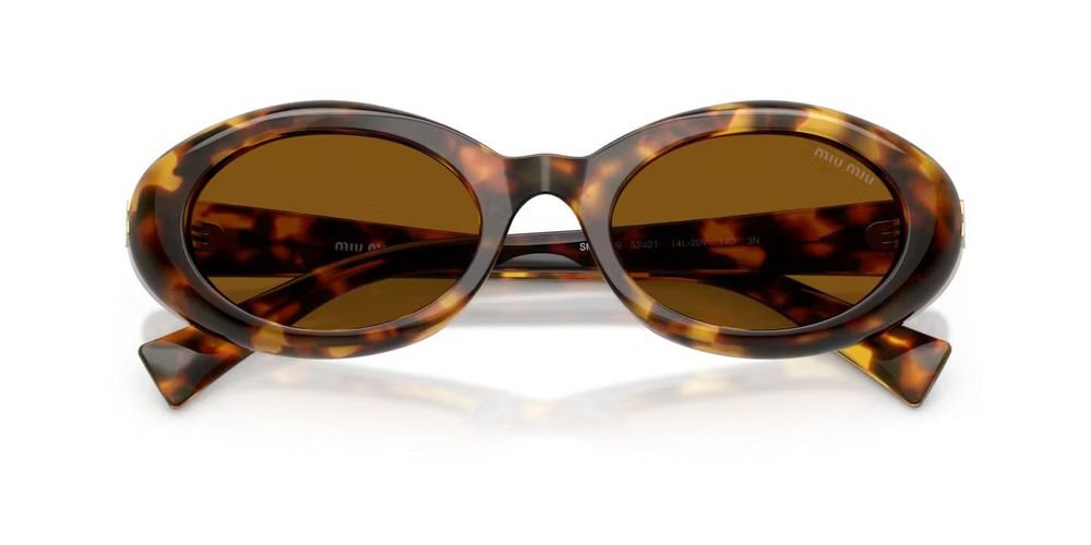 Miu Miu 0MU Tortoiseshell Acetate Sunglasses — Brown, view 2