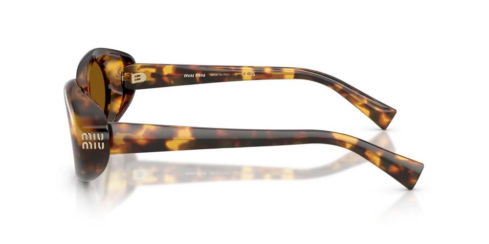 Miu Miu 0MU Tortoiseshell Acetate Sunglasses — Brown, view 3