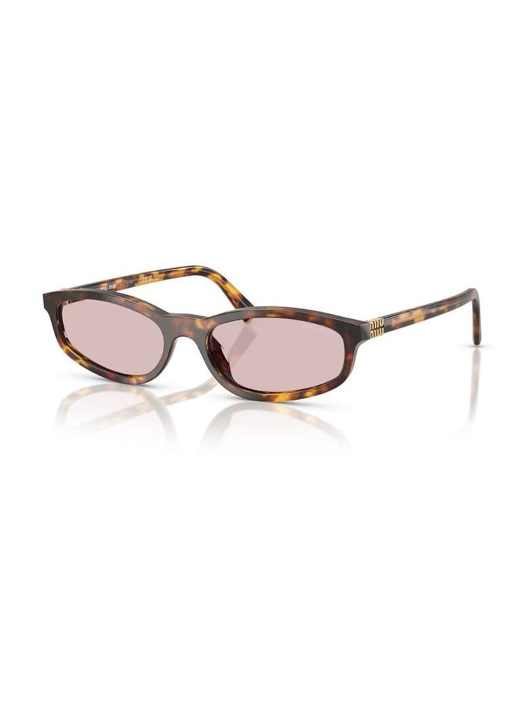 Miu Miu 0MU Tortoiseshell Acetate Sunglasses — Brown by Miu Miu