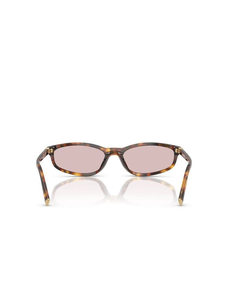 Miu Miu 0MU Tortoiseshell Acetate Sunglasses — Brown, view 4