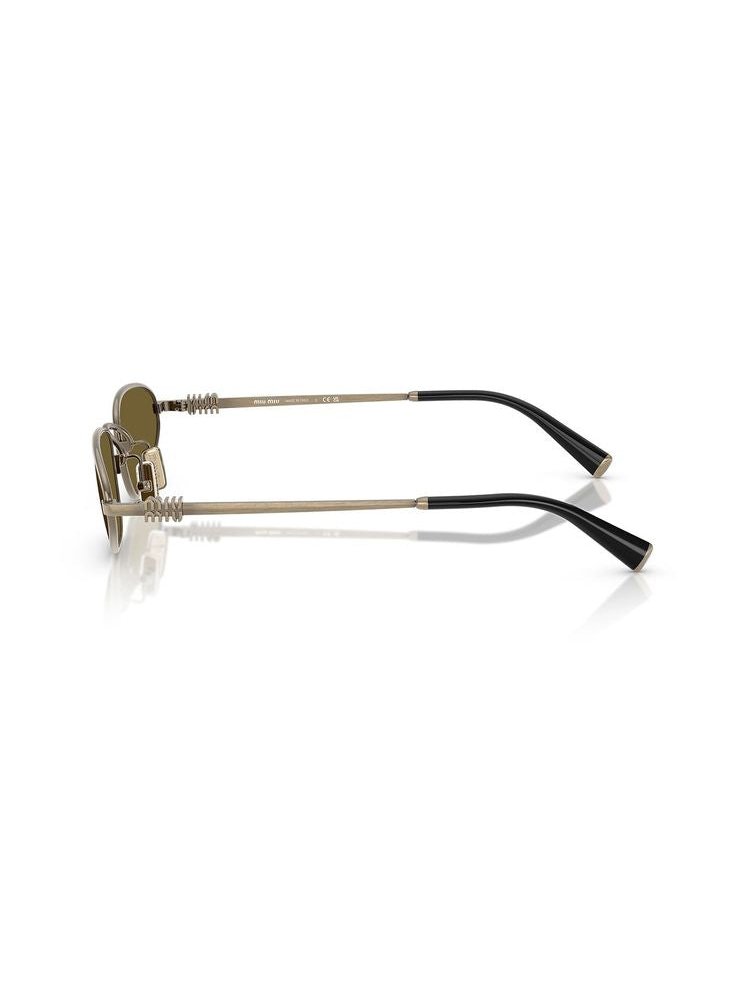 Miu Miu 0MU Metal Frame Sunglasses — Gold by Miu Miu