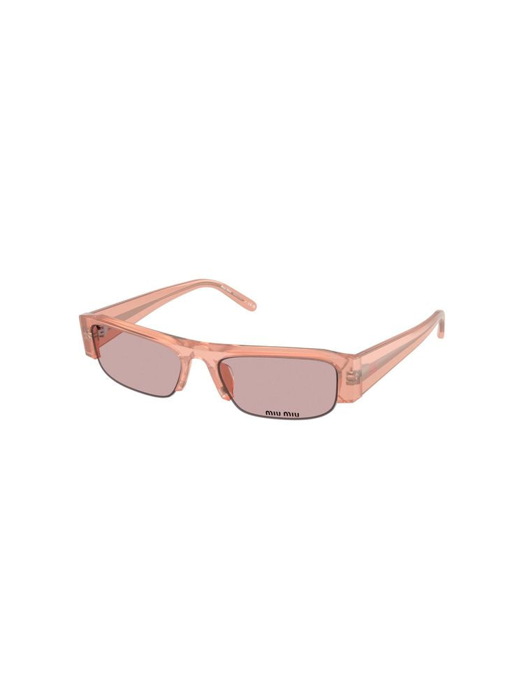 Miu Miu 0MU Opaline Pink Plastic Sunglasses — Pink by Miu Miu