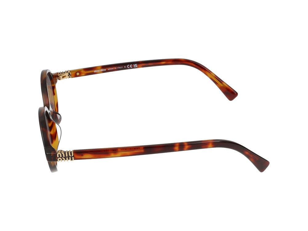 Miu Miu 0MU Oval Acetate Sunglasses — Tortoiseshell, view 2