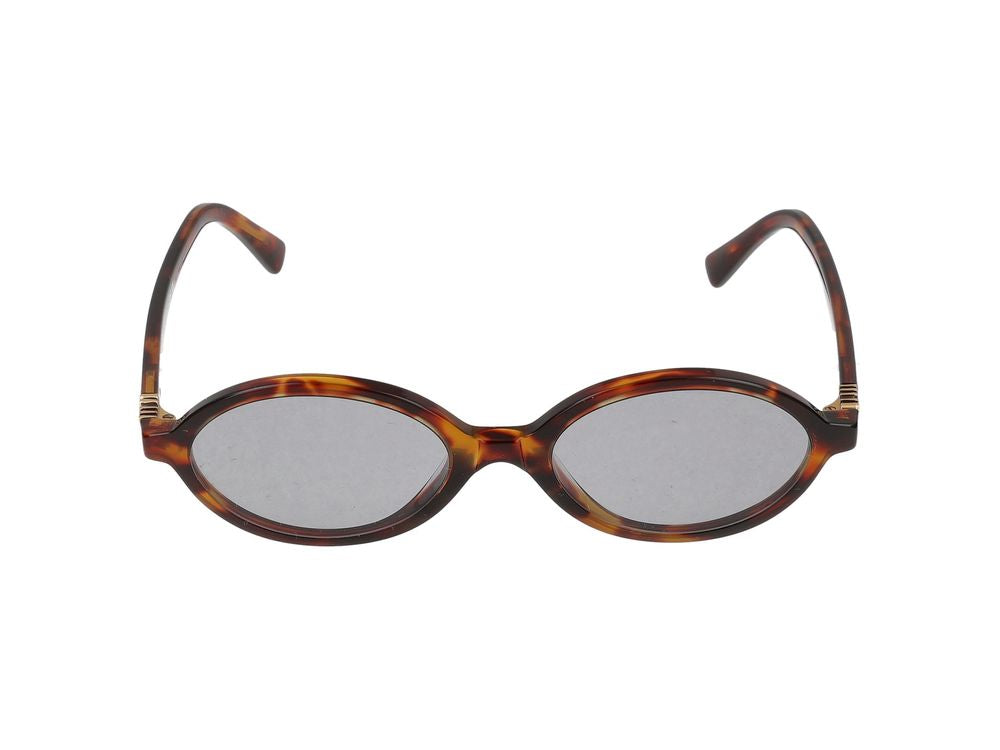 Miu Miu 0MU Oval Acetate Sunglasses — Tortoiseshell, view 4