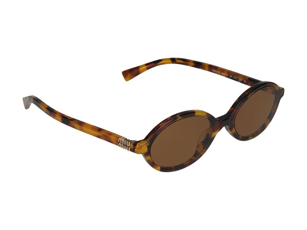 Miu Miu 0MU Tortoiseshell Acetate Sunglasses — Tortoiseshell, view 3