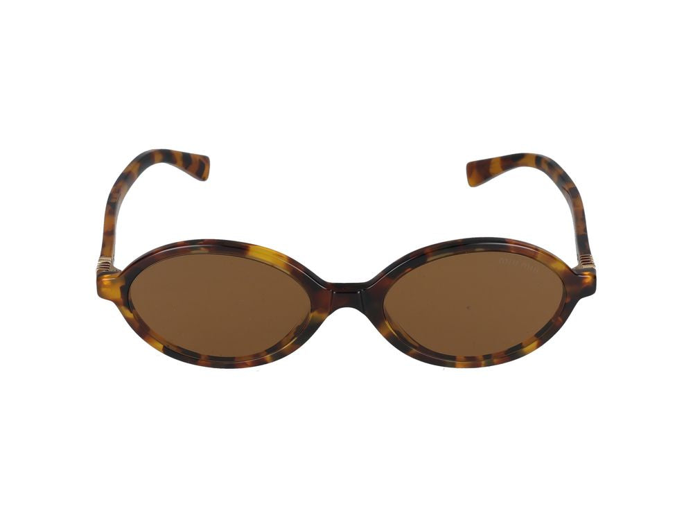 Miu Miu 0MU Tortoiseshell Acetate Sunglasses — Tortoiseshell, view 4