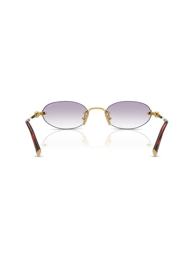 Miu Miu A54S Metal Oval with Gradient Lenses Sunglasses — Purple, view 2