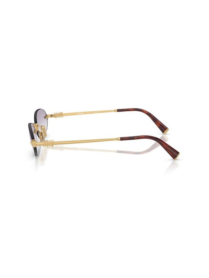 Miu Miu A54S Metal Oval with Gradient Lenses Sunglasses — Purple, view 3