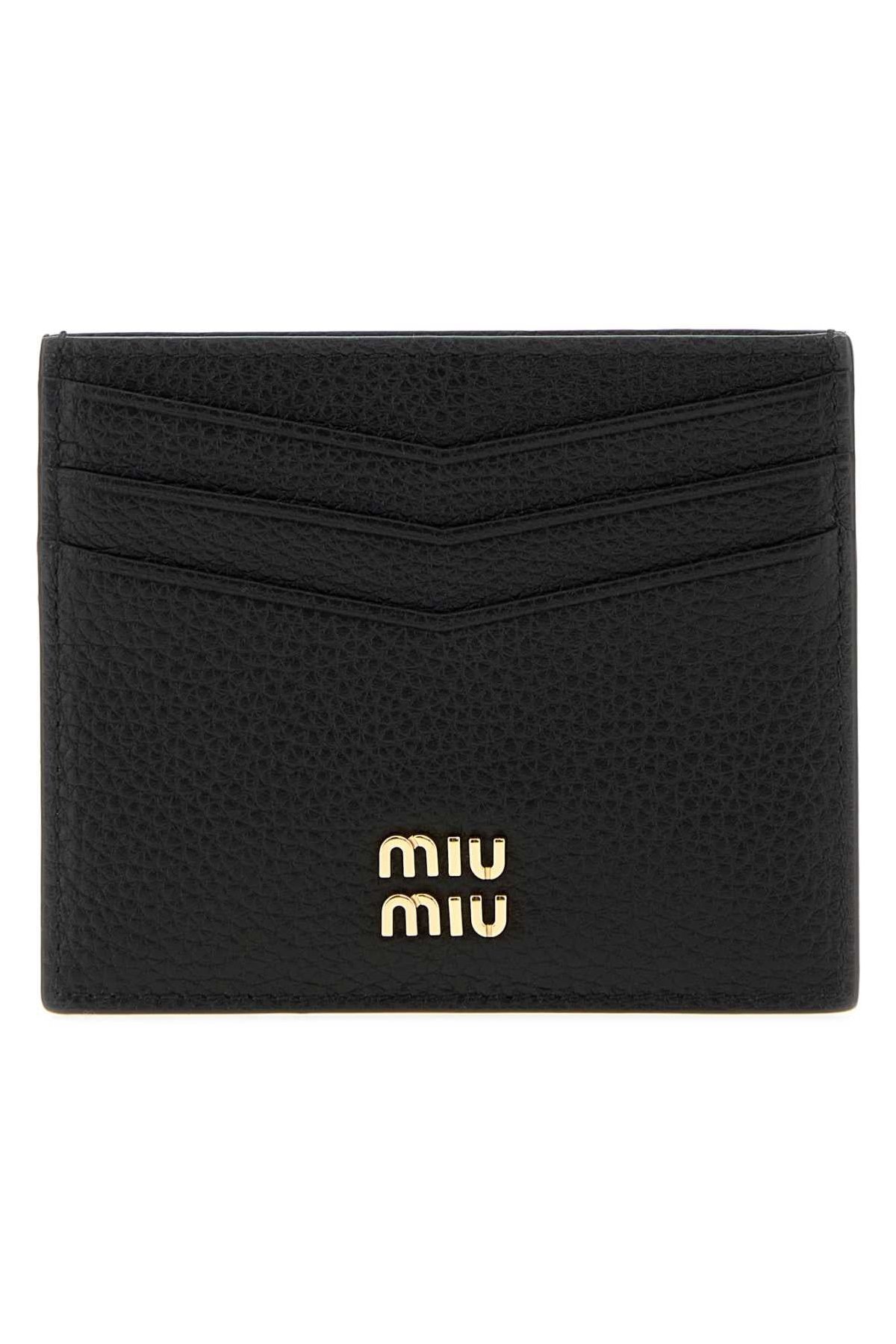 Miu Miu Leather Card Holder Card Case — Black by Miu Miu