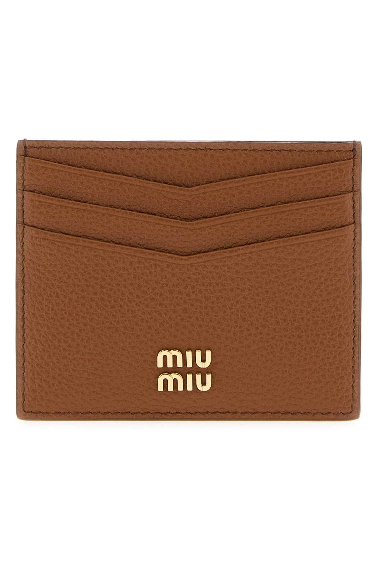 Miu Miu Calf Leather Card Case — Cognac by Miu Miu