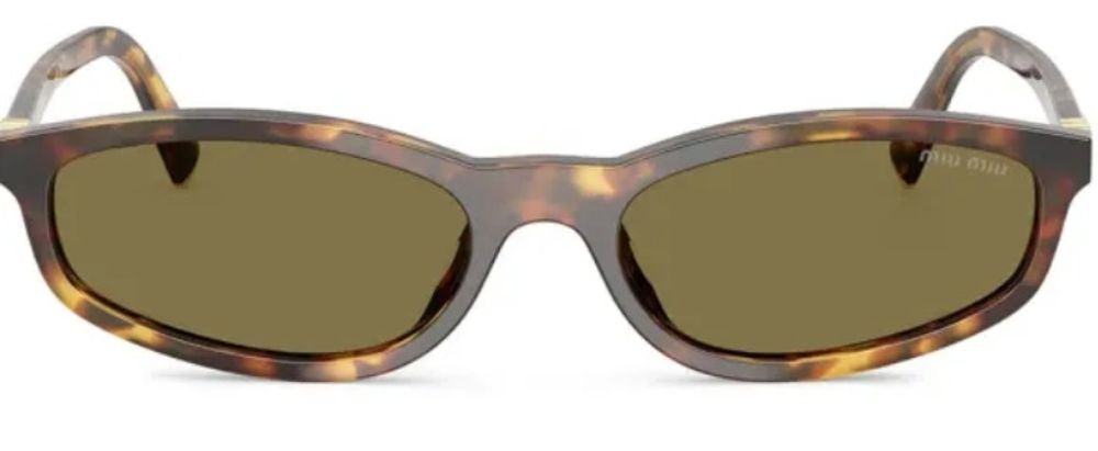 Miu Miu Eyewear MUA06S14L09Z Tortoiseshell Acetate Sunglasses — Brown by Miu Miu Eyewear