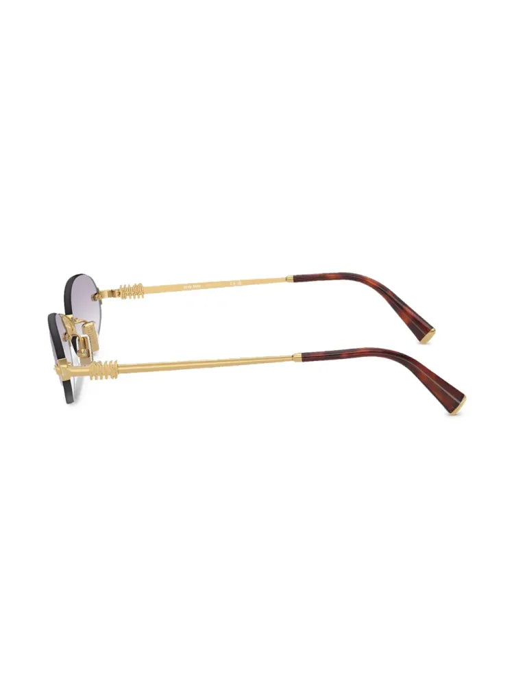 Miu Miu Eyewear MUA54S5AK04O Sunglasses — Gold, view 3