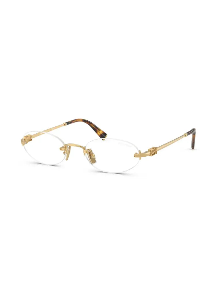 Miu Miu Eyewear MUA54S5AK08N Rimless Sunglasses — Gold, view 2