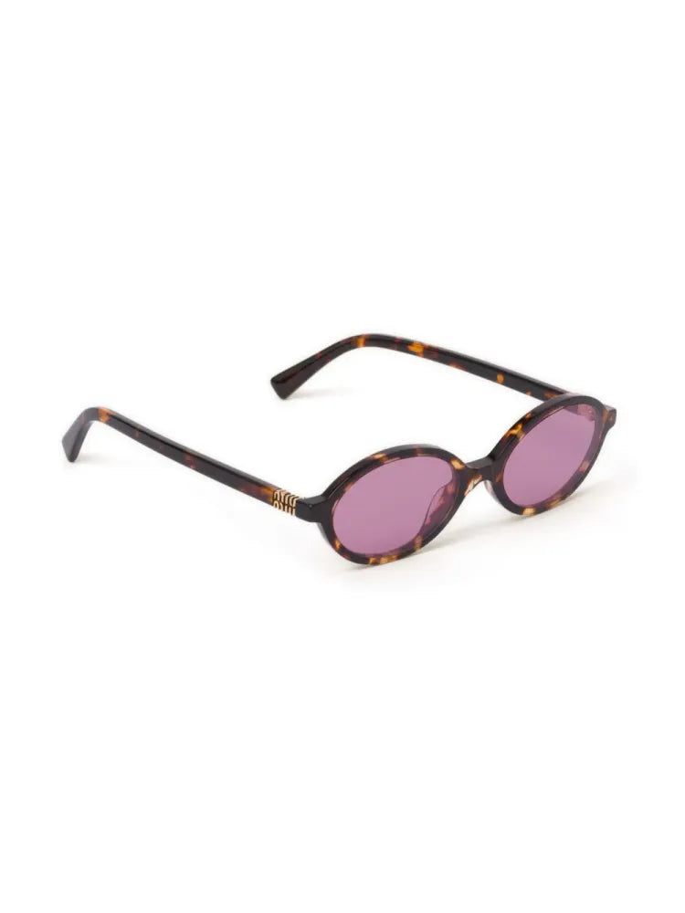 Miu Miu Eyewear SMU04ZC050EVAU Oval Frame Sunglasses — Pink, view 2