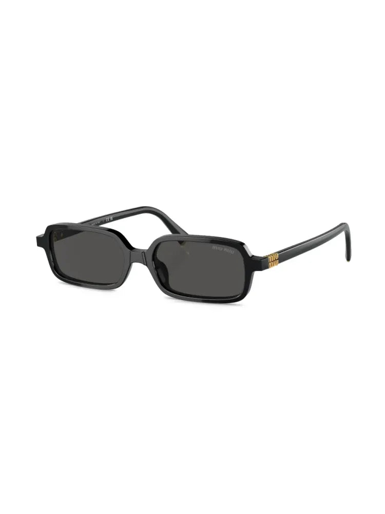 Miu Miu Eyewear SMU11Z16K5S0 Rectangular Frame Sunglasses — Black, view 2