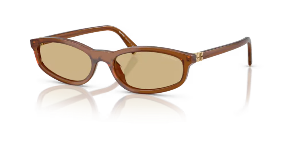 Miu Miu Eyewear SMUA06 Sunglasses — Brown, view 2