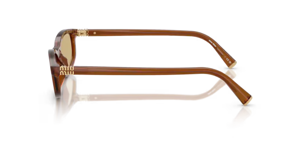 Miu Miu Eyewear SMUA06 Sunglasses — Brown, view 3