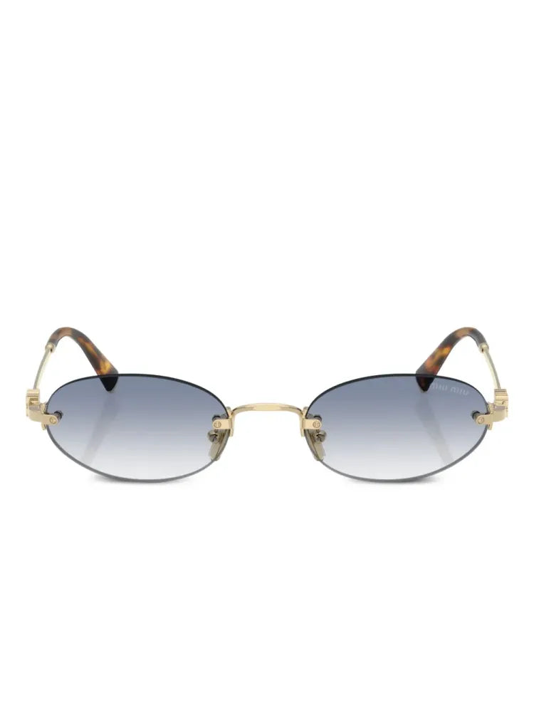Miu Miu Eyewear SMUA54ZVN80O Sunglasses — Gold by Miu Miu Eyewear
