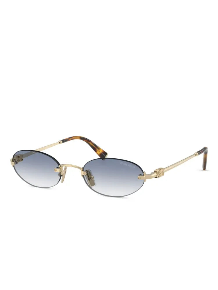 Miu Miu Eyewear SMUA54ZVN80O Sunglasses — Gold, view 2