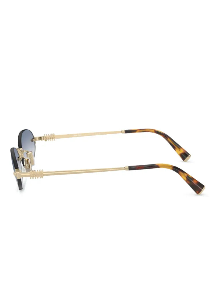 Miu Miu Eyewear SMUA54ZVN80O Sunglasses — Gold, view 3
