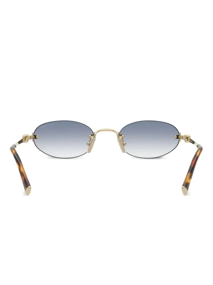 Miu Miu Eyewear SMUA54ZVN80O Sunglasses — Gold, view 4