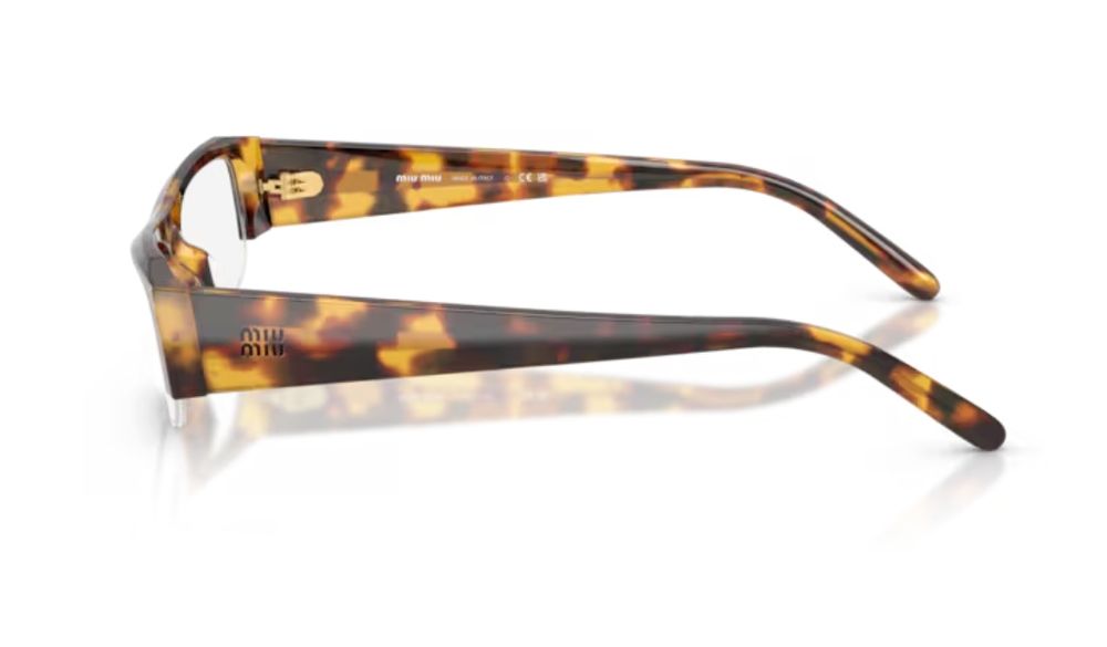 Miu Miu Eyewear SMUB0714L08N Tortoiseshell Acetate Sunglasses, view 3