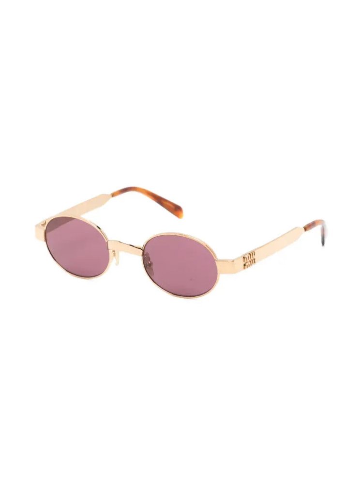 Miu Miu Eyewear SMUB51 Sunglasses — Gold, view 2