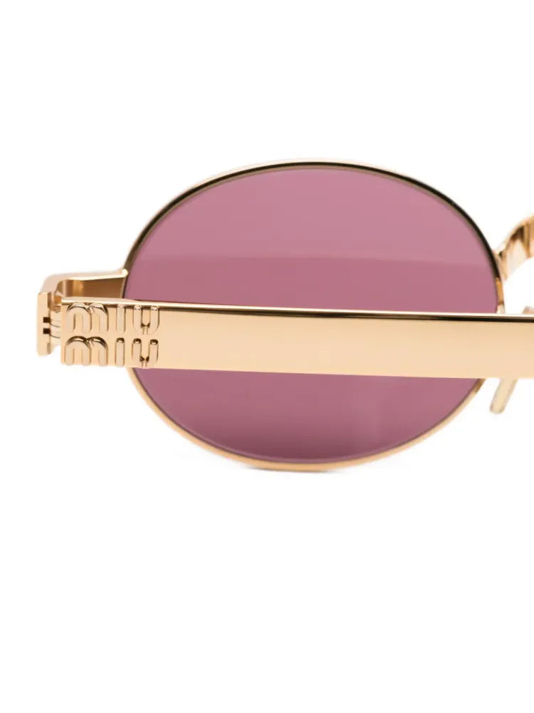 Miu Miu Eyewear SMUB51 Sunglasses — Gold, view 3