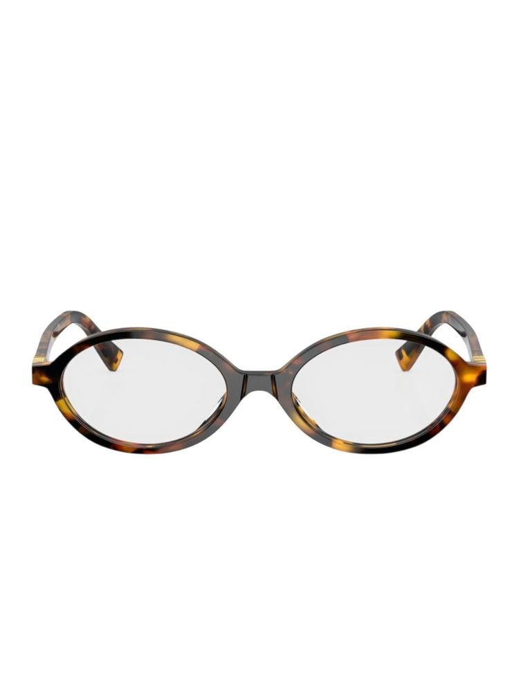 Miu Miu VAU1O1 Havana Acetate Eyeglasses — Havana, view 2