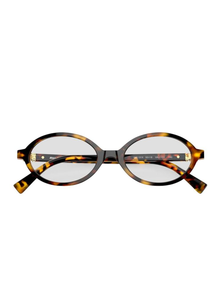 Miu Miu VAU1O1 Havana Acetate Eyeglasses — Havana, view 5
