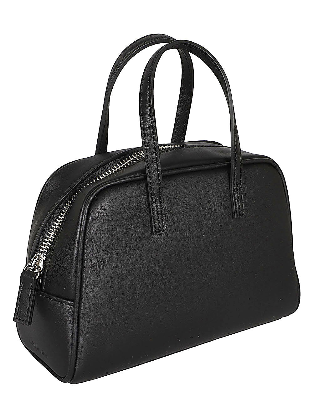 MIZUIRO Leather Boston Mini Bag — Black, view 2