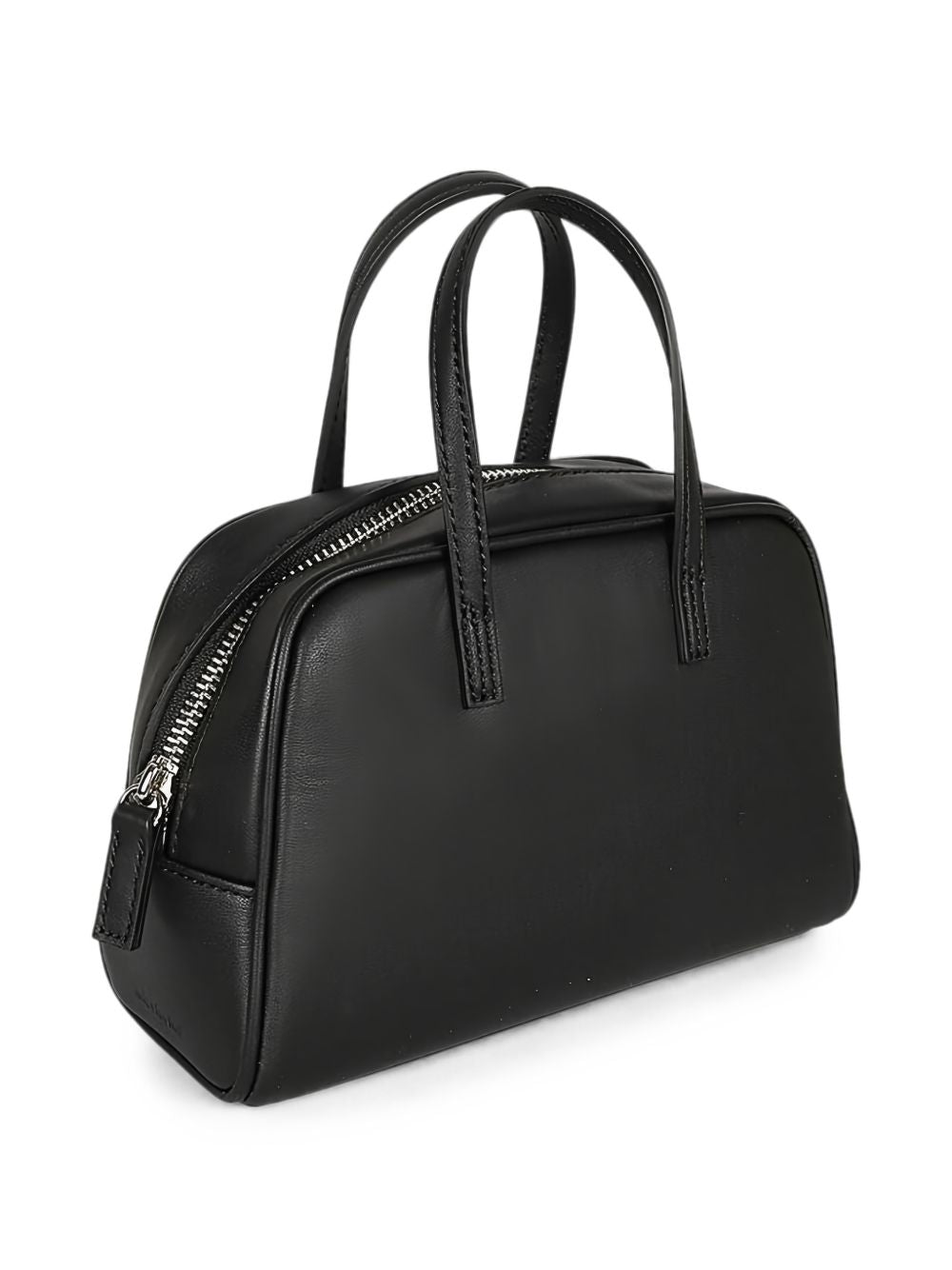 MIZUIRO Leather Boston Mini Bag — Black, view 6