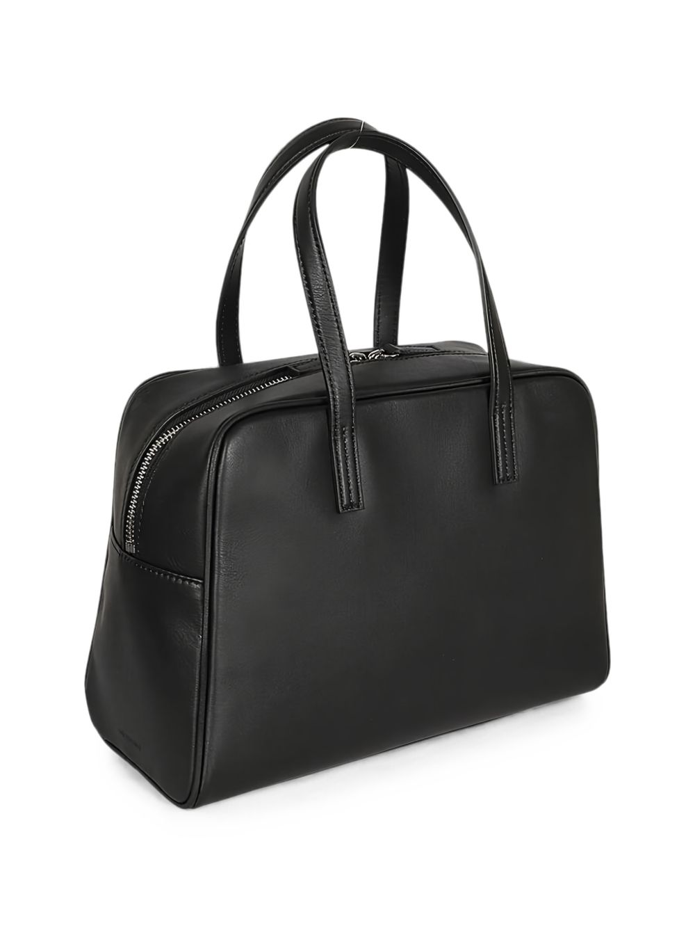 MIZUIRO Leather Boston Top Handle Bag — Black, view 6
