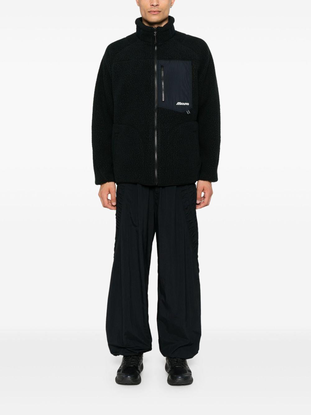 Mizuno Fleece Technical Jacket — Black, view 2
