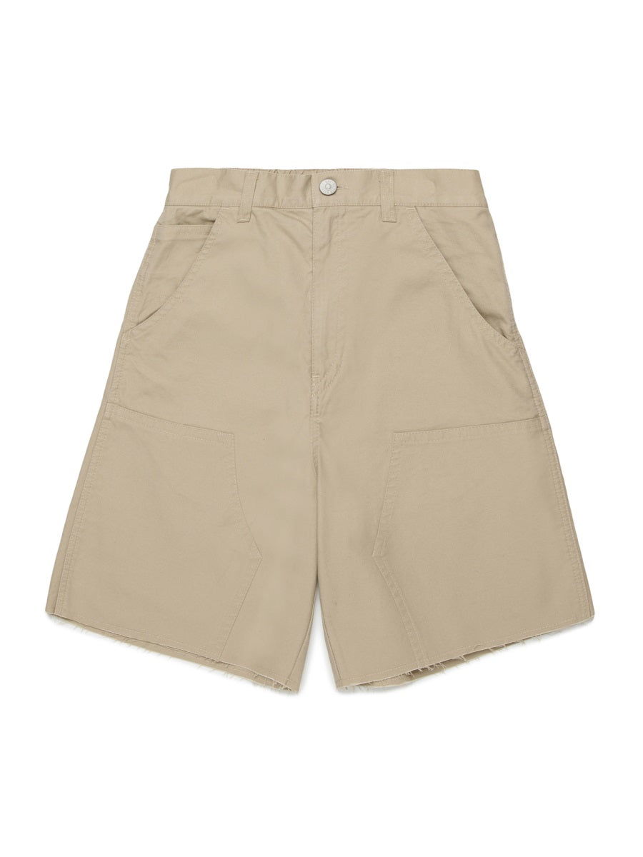 MM6 Maison Margiela Cotton Bermuda Shorts — Beige by MM6 Maison Margiela