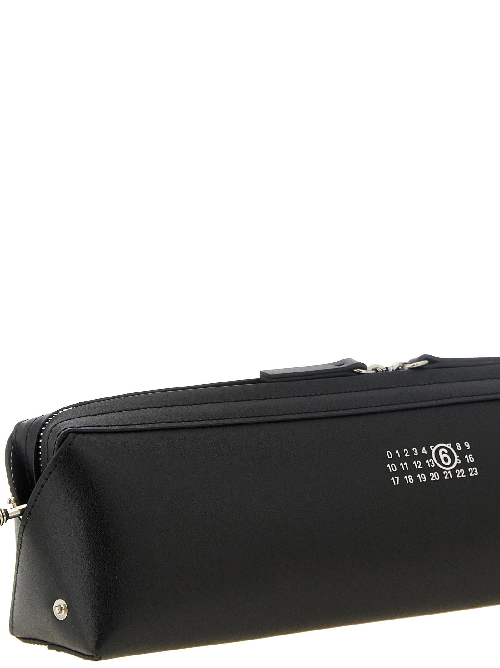 Mm6 Maison Margiela Leather Clutch — Black, view 3