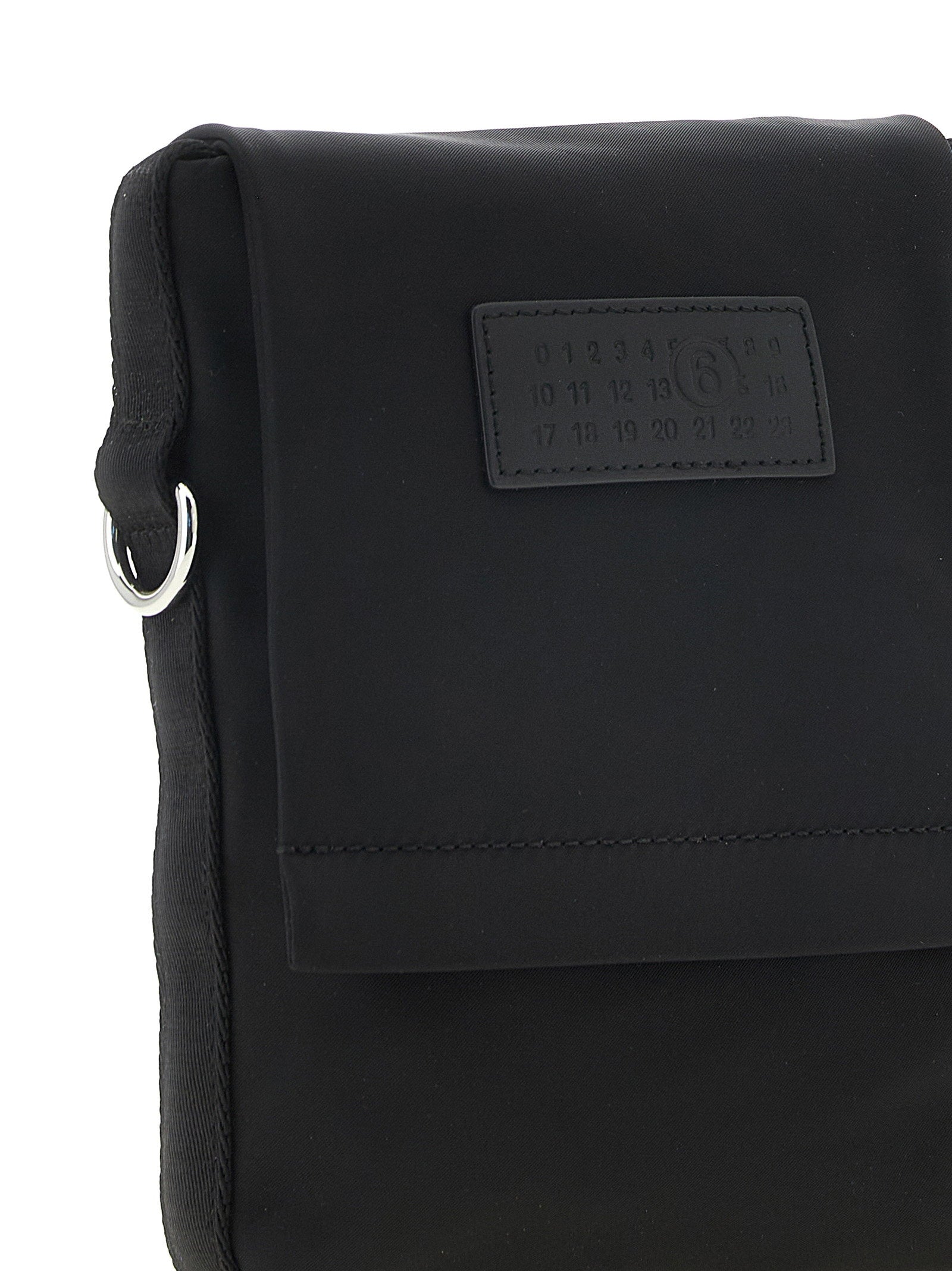 Mm6 Maison Margiela Canvas Crossbody Bag — Black, view 3