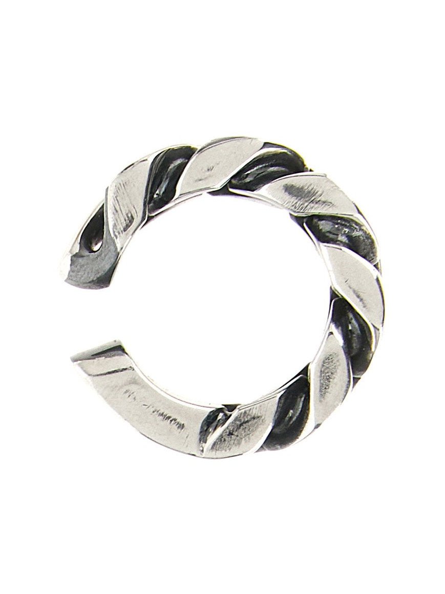 Mm6 Maison Margiela Chain Mesh Earring — Silver, view 3