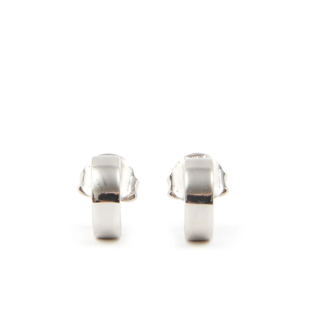 MM6 Maison Margiela Polished Silver-Tone Brass Earrings — Silver by MM6 Maison Margiela