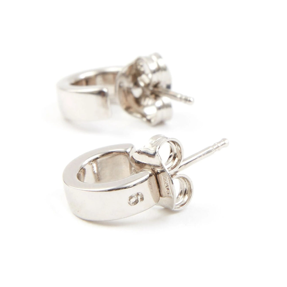 MM6 Maison Margiela Polished Silver-Tone Brass Earrings — Silver, view 3