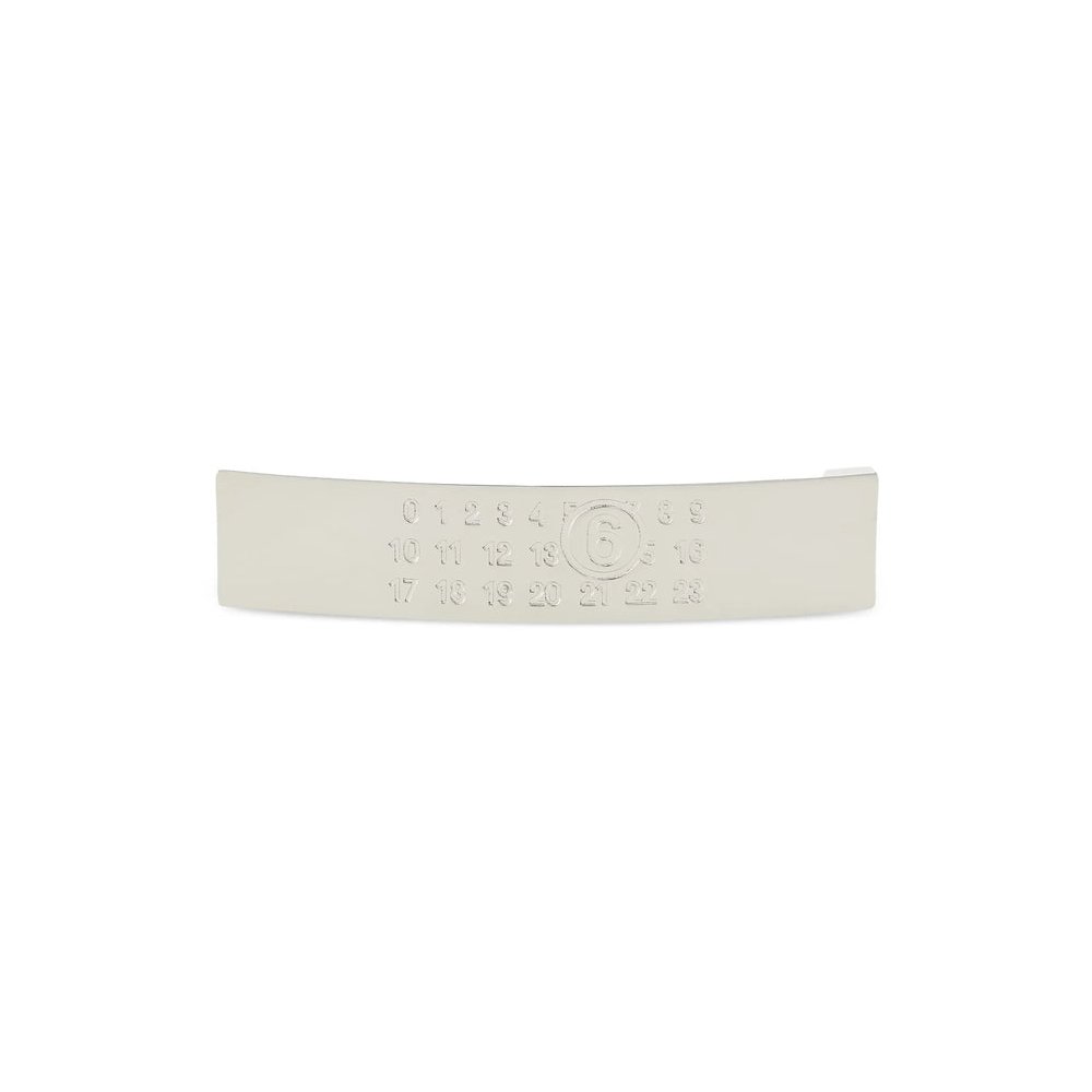 MM6 Maison Margiela Silver-Tone Metal Hair Clip — Silver by MM6 Maison Margiela
