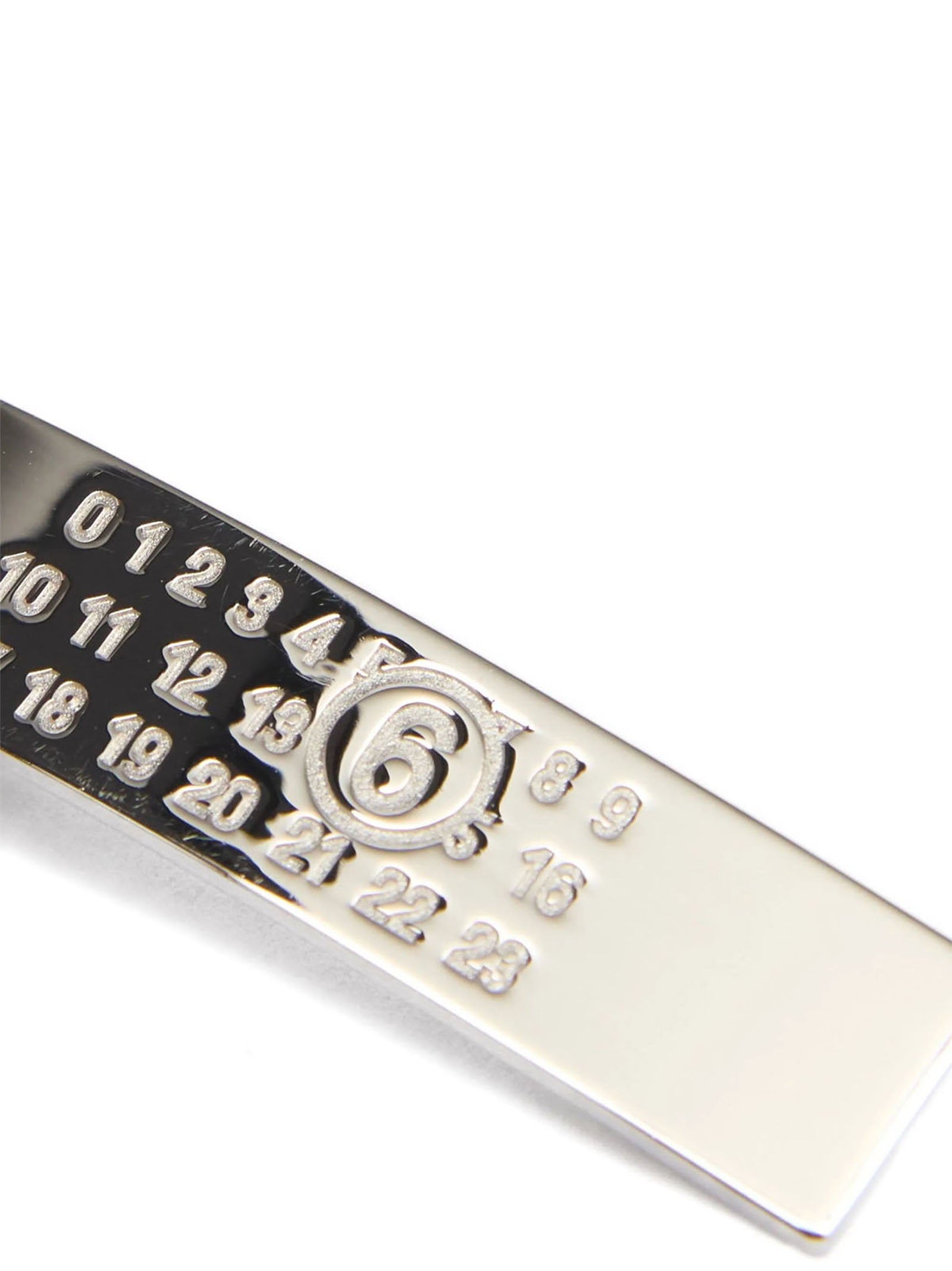 Mm6 Maison Margiela Numeric Metal Hair Clip — Silver, view 3