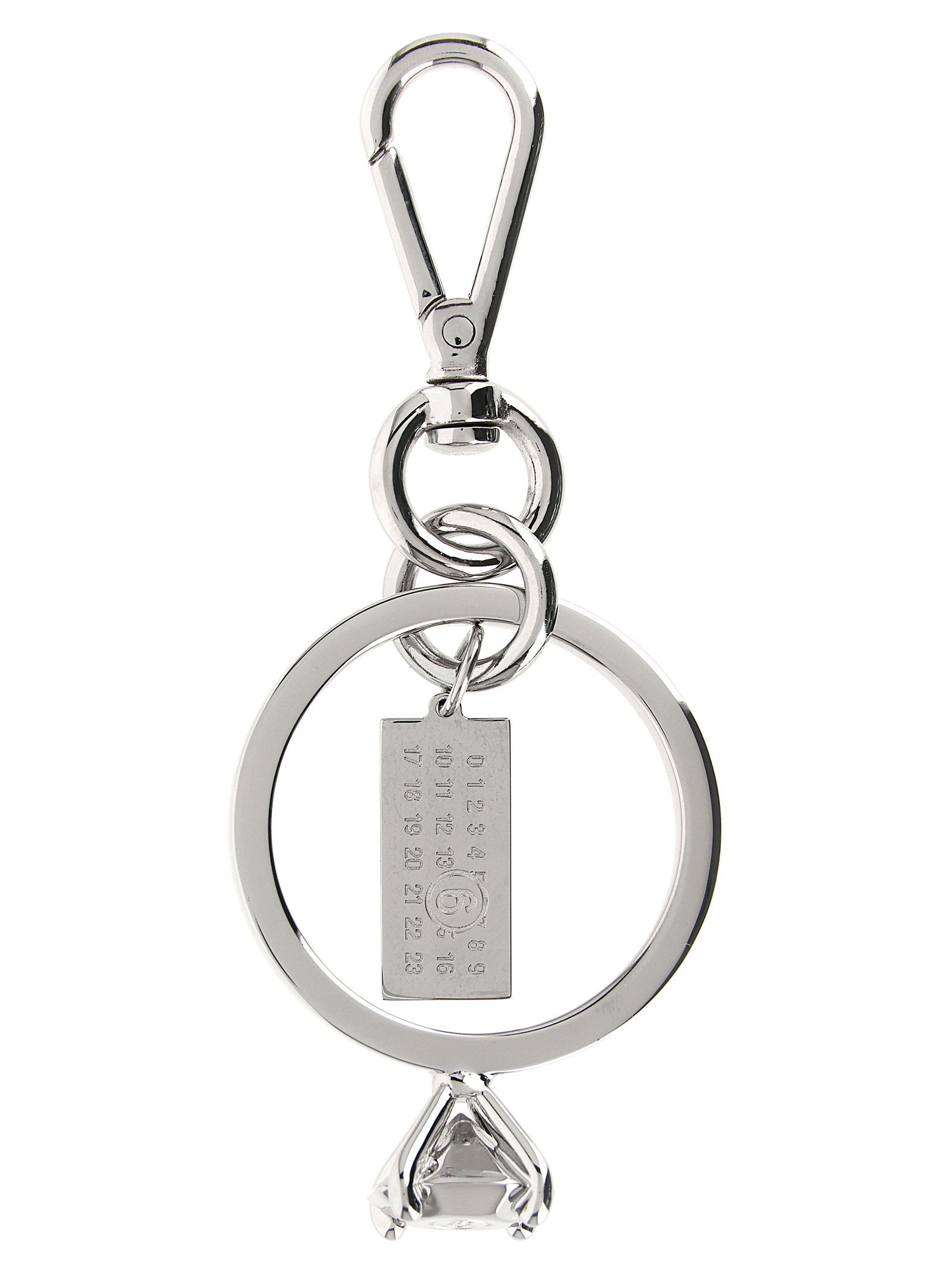 Mm6 Maison Margiela Numeric Key Case — Silver by MM6 Maison Margiela