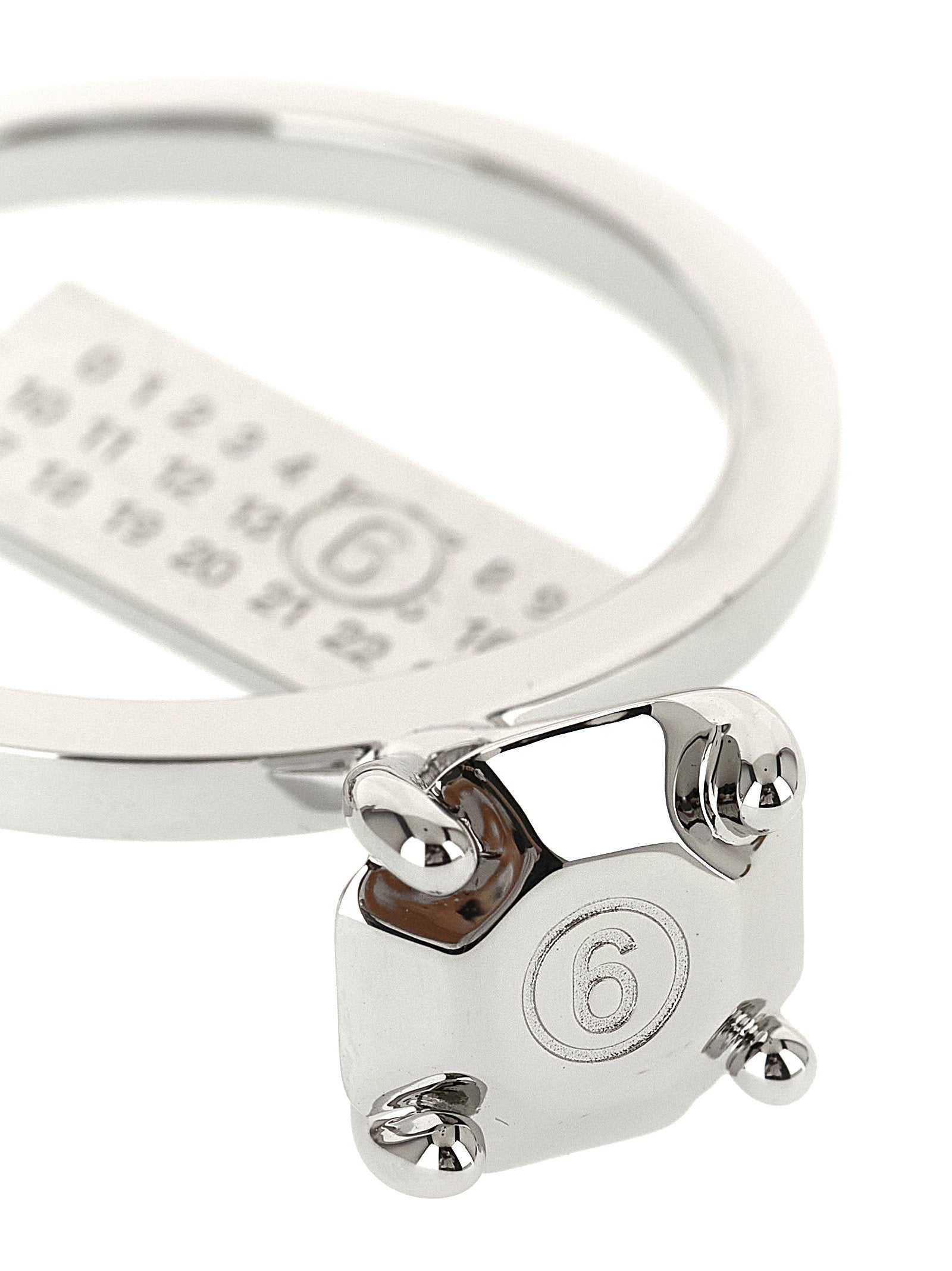 Mm6 Maison Margiela Numeric Key Case — Silver, view 2