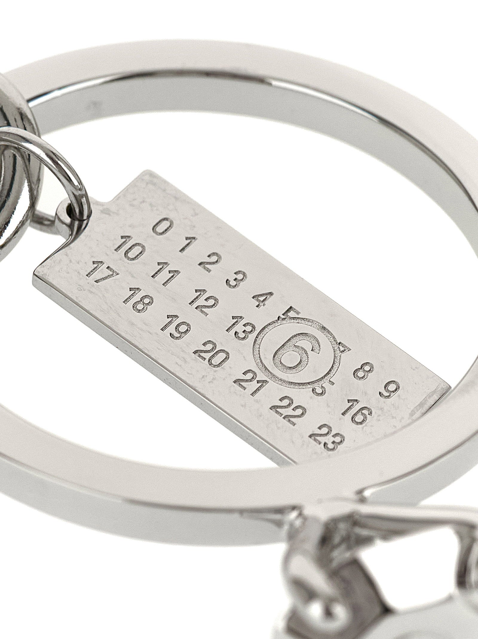 Mm6 Maison Margiela Numeric Key Case — Silver, view 3