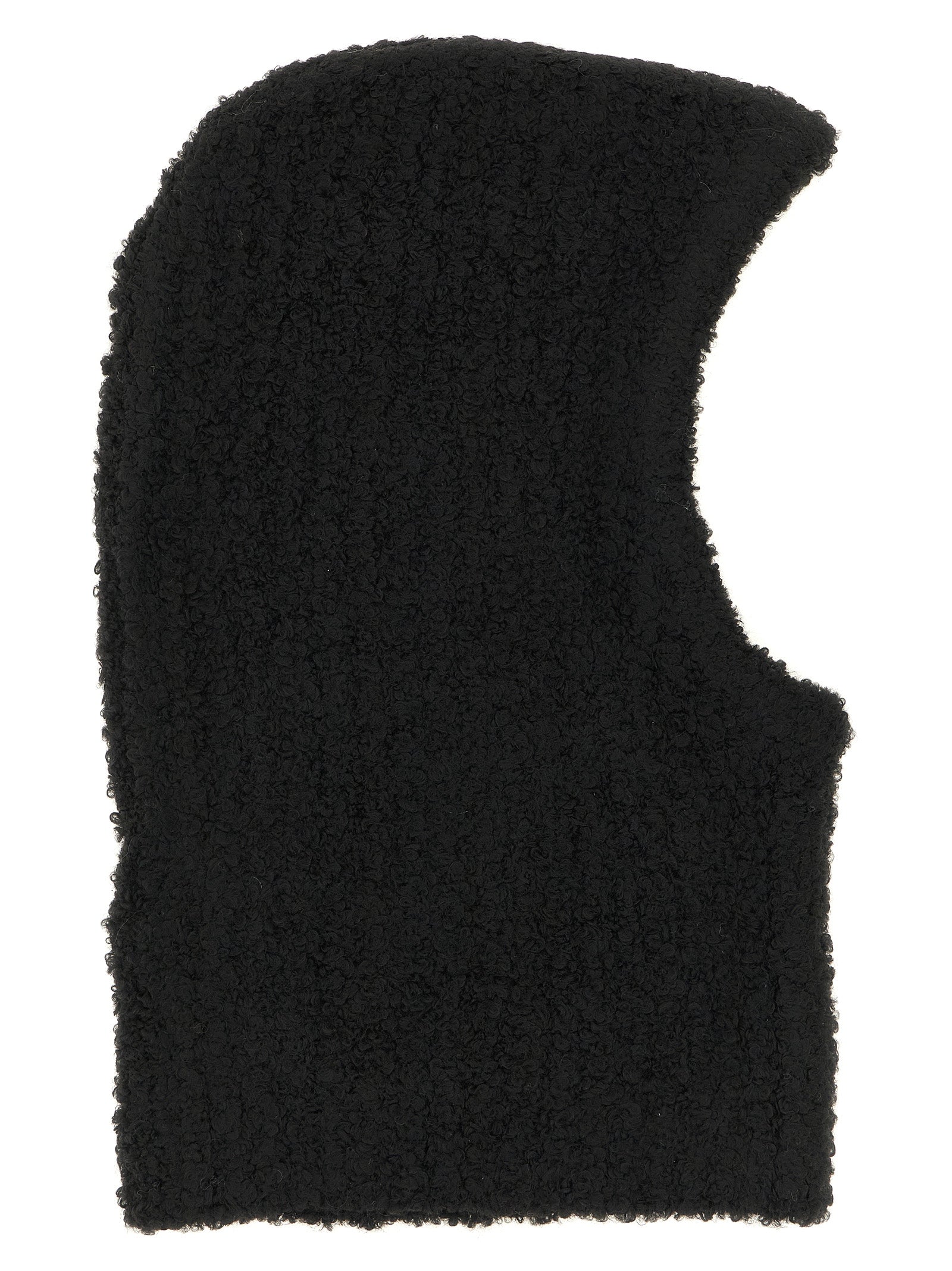 MM6 Maison Margiela MM340359BM Bouclé Wool Blend Balaclava — Black, view 3
