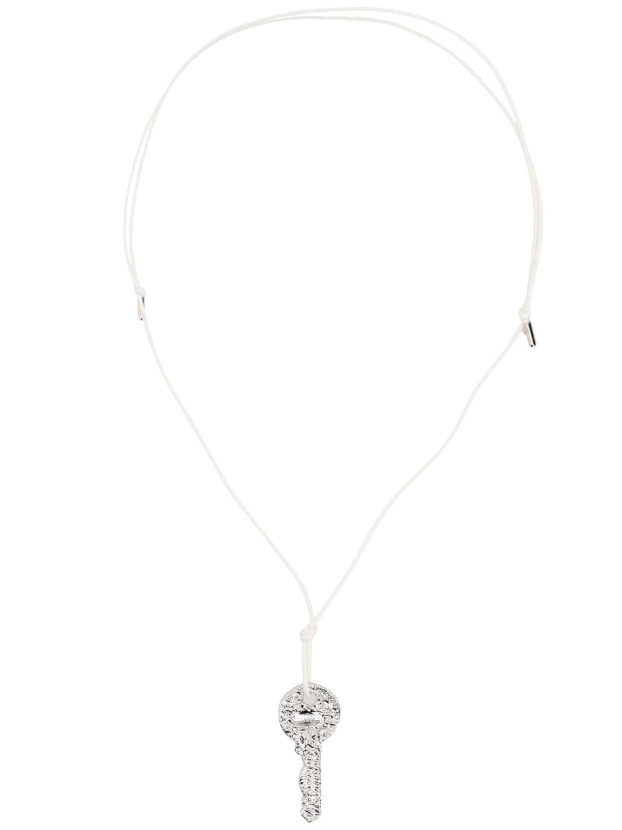 MM6 Maison Margiela Brass Key Necklace — Multicolor, view 2