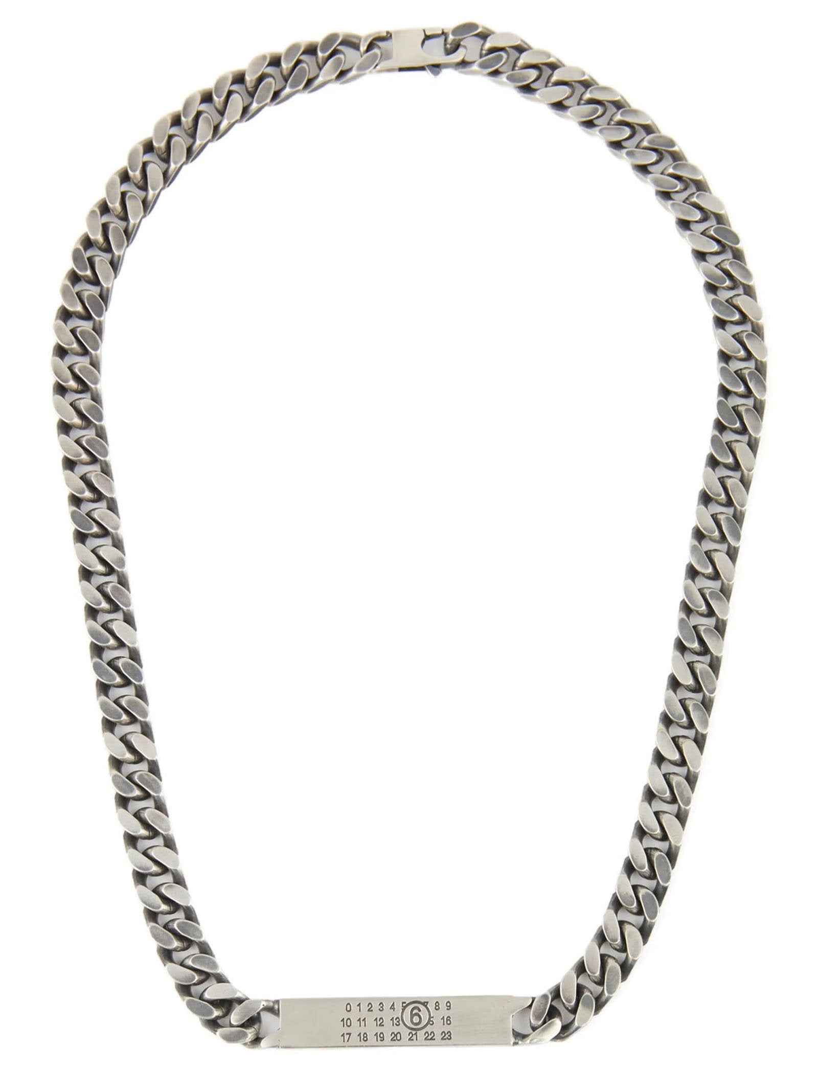 Mm6 Maison Margiela Numeric Necklace — Silver by MM6 Maison Margiela